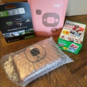 Fujifilm Instax Mini LiPlay in Rose Gold with Accessories